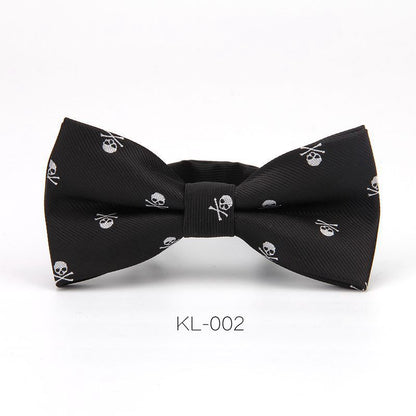Men Unique Halloween Skull Pattern Bow Tie