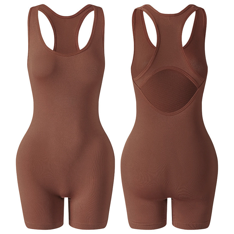 Women Yoga Fashion Solid Color Sports Rompers