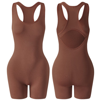 Women Yoga Fashion Solid Color Sports Rompers