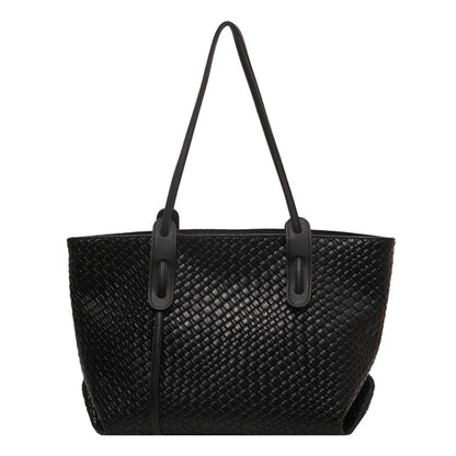 Bolso tote tejido informal de moda para mujer con gran capacidad