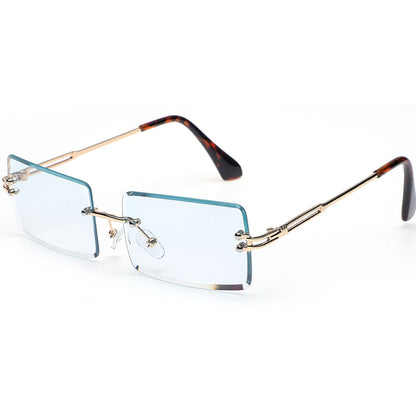 Lunettes de soleil tendance sans monture en métal
