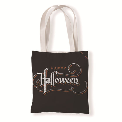 Bolsa de lona con estampado de calabaza de Halloween para uso diario