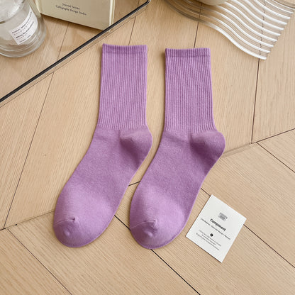 Calcetines sencillos de color sólido multicolor