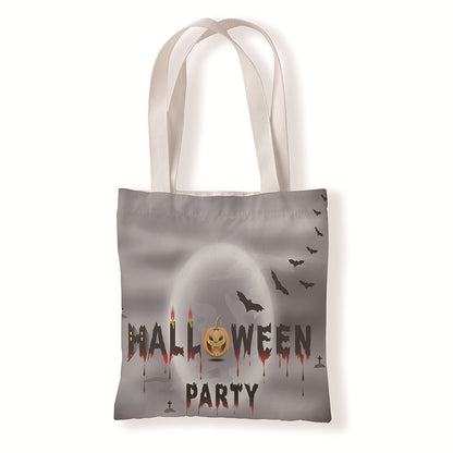 Bolsa de lona con estampado de calabaza de Halloween para uso diario