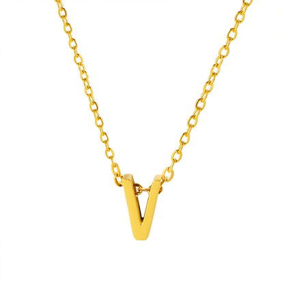 Collar con colgante de alfabeto simple a la moda para mujer