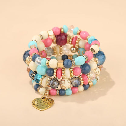 Bohemian Style Multi-Layer Wooden Beaded Bracelet