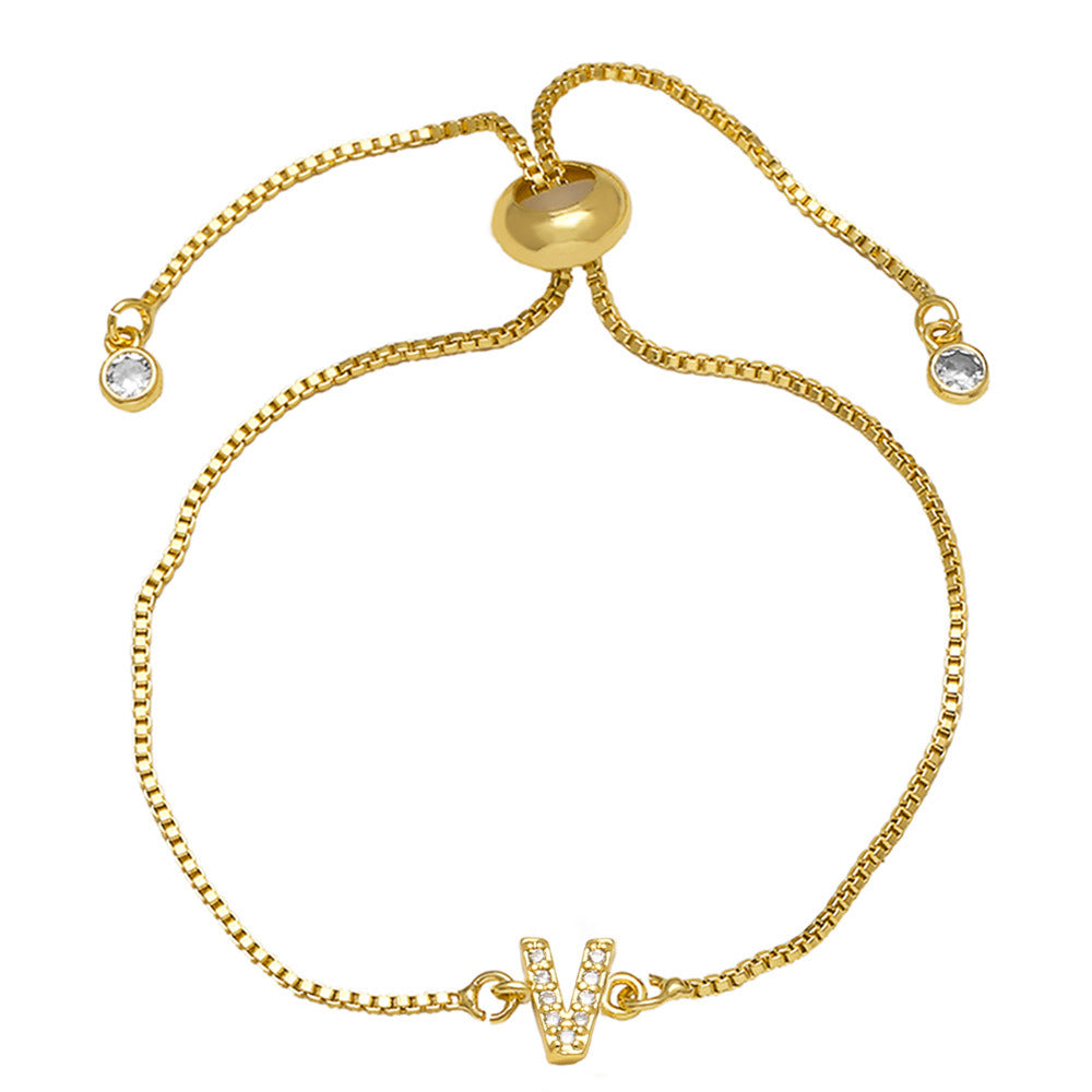Fashion Adjustable Alphabet Bracelet for Women