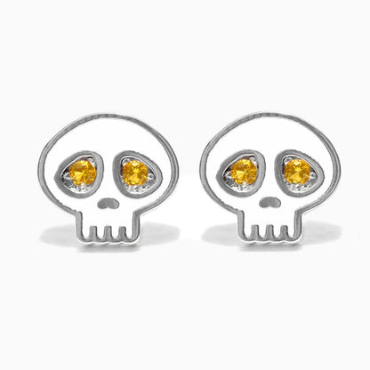 Halloween Black Cat Pumpkin Skull Stud Earrings