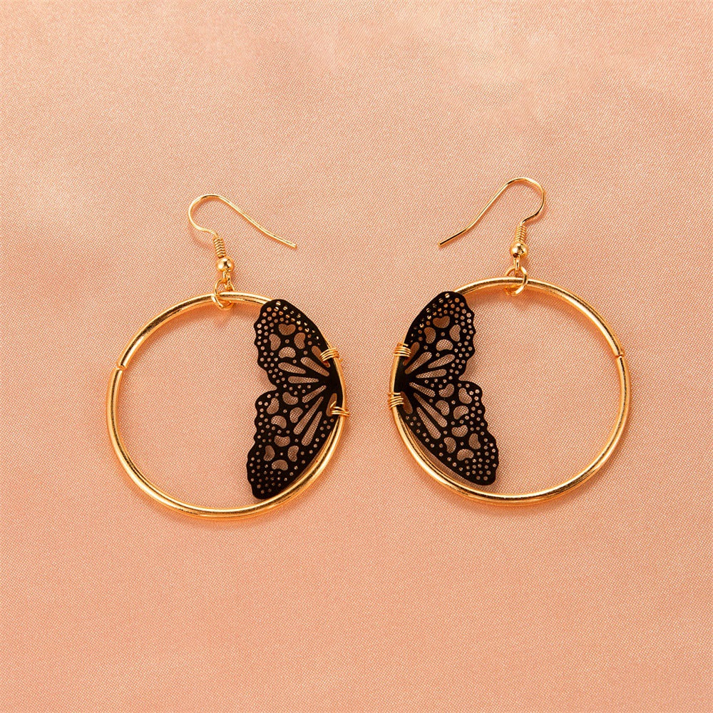 Halloween Women Cartoon Skeleton Pumpkin Bat Earrings