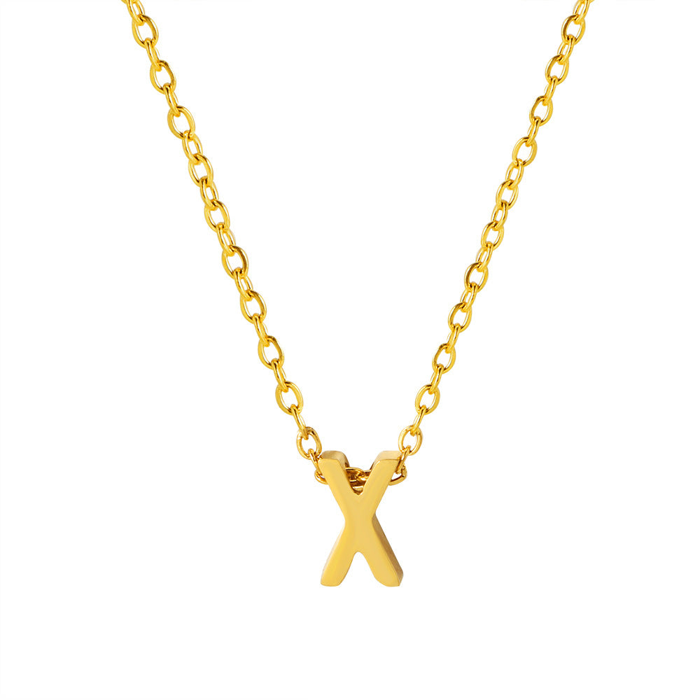 Collar con colgante de alfabeto simple a la moda para mujer