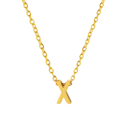 Collar con colgante de alfabeto simple a la moda para mujer
