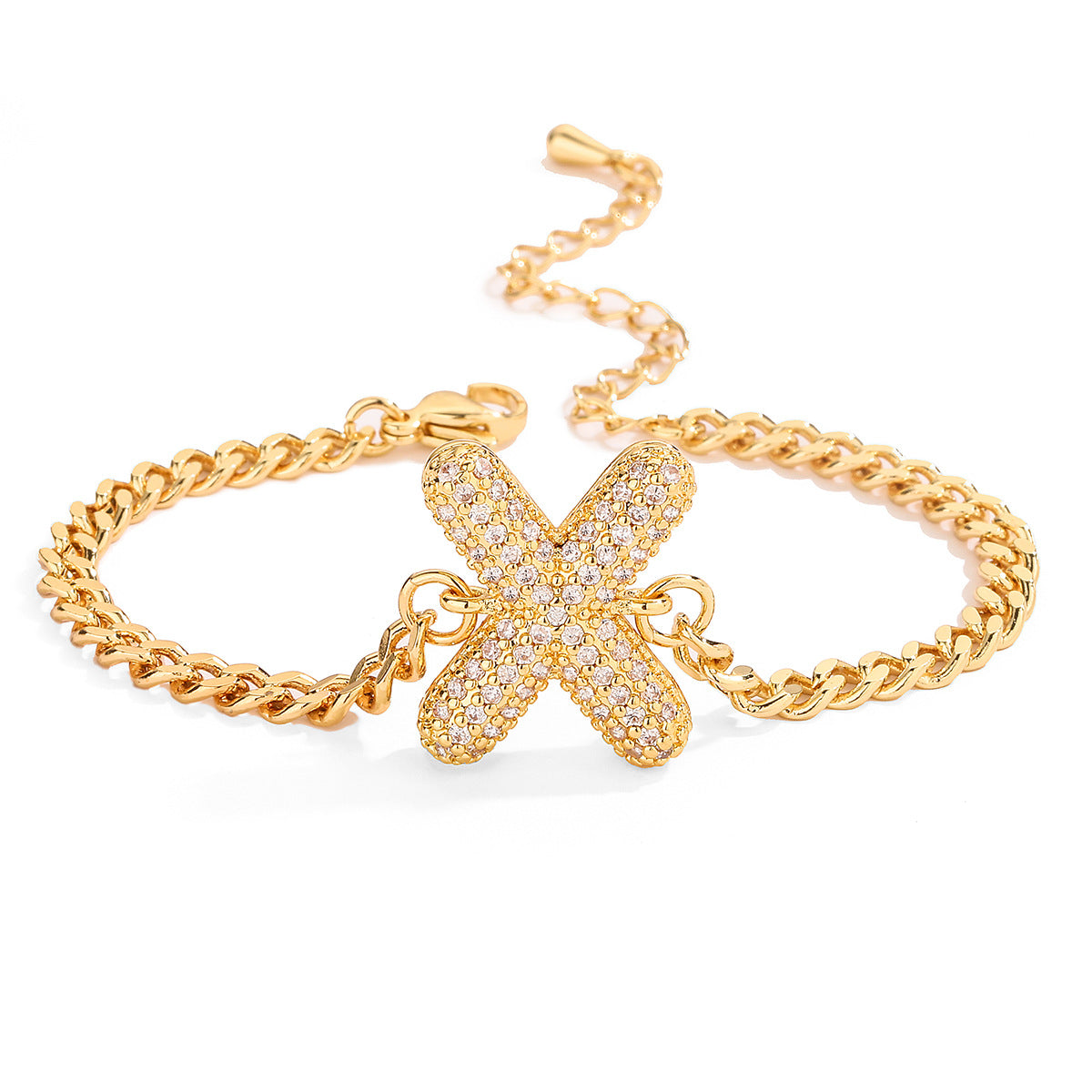 Fashion 26 Zircon Alphabet Bracelet
