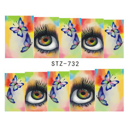 Autocollants pour ongles motif crâne et feuille d'érable pour femme, mode Halloween