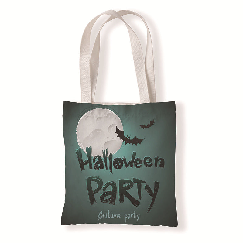 Bolsa de lona con estampado de calabaza de Halloween para uso diario
