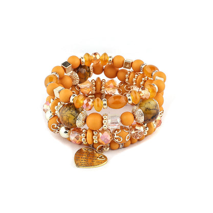 Bohemian Style Multi-Layer Wooden Beaded Bracelet