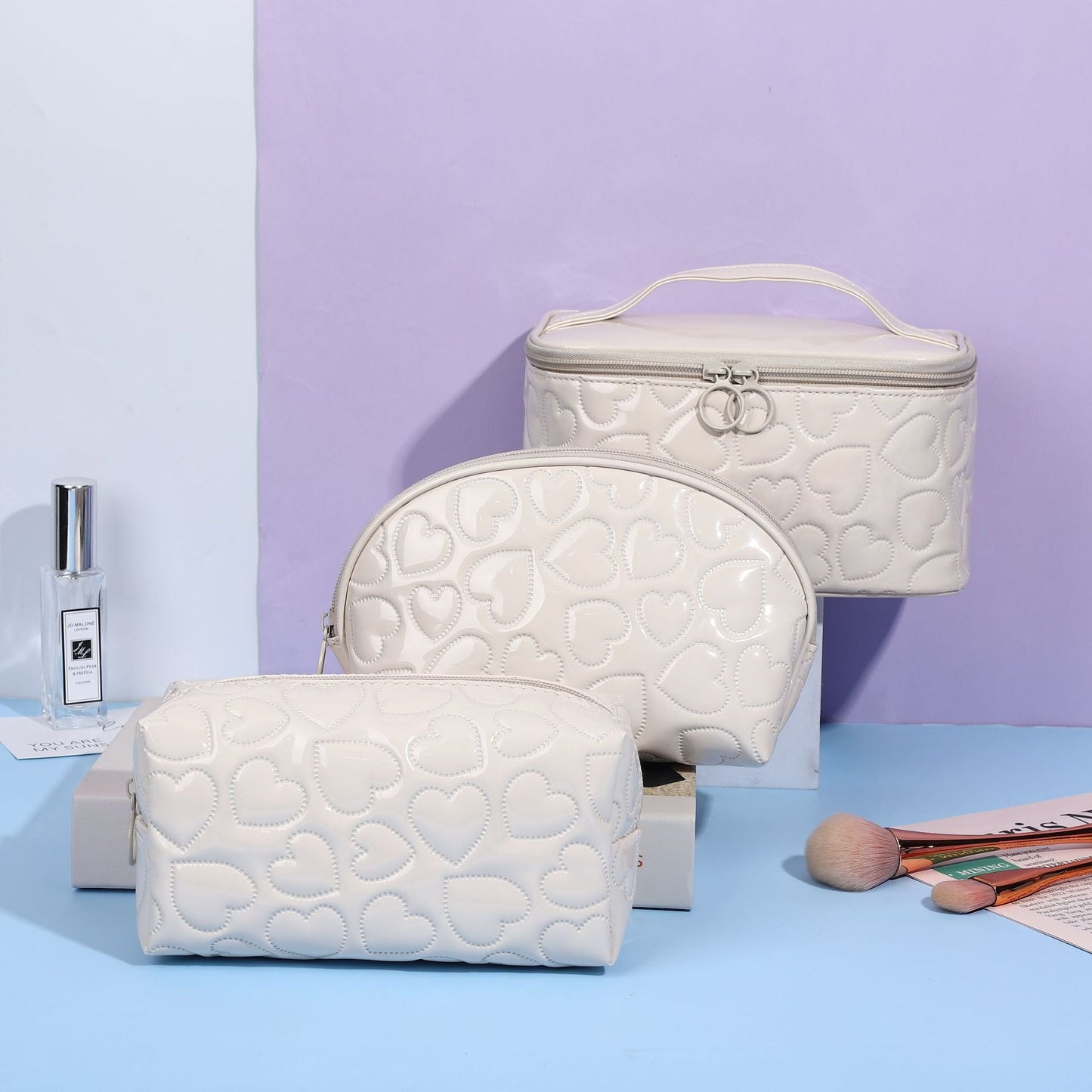 Bolsa de cosméticos con forma de corazón de San Valentín estilo Y2k de Dopamine
