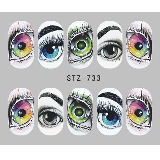 Autocollants pour ongles motif crâne et feuille d'érable pour femme, mode Halloween