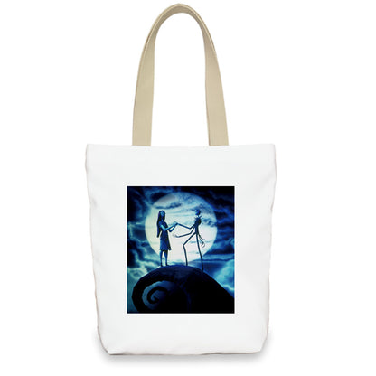 Bolso de lona con diseño de calabaza de Halloween para mujer