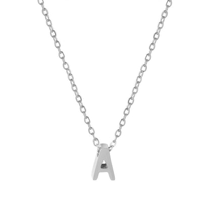 Collar con colgante de alfabeto simple a la moda para mujer