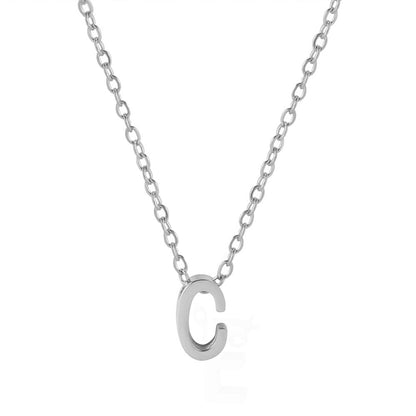 Collar con colgante de alfabeto simple a la moda para mujer