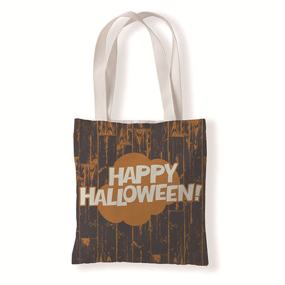 Bolsa de lona con estampado de calabaza de Halloween para uso diario