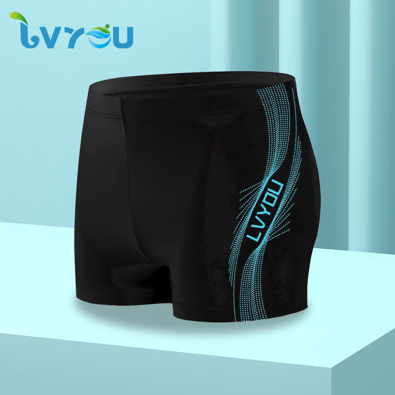 Maillots de bain de course à imprimé lettre pour hommes, couleurs assorties