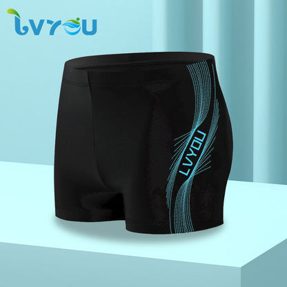 Maillots de bain de course à imprimé lettre pour hommes, couleurs assorties