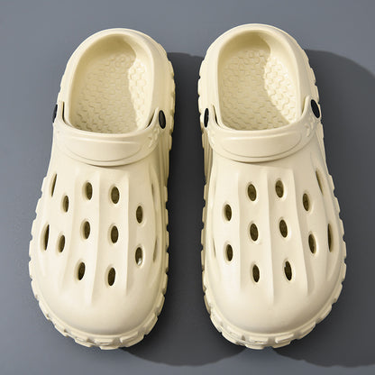 Zapatos casuales sin cordones de color liso con suela gruesa y suela de EVA antideslizante para hombre