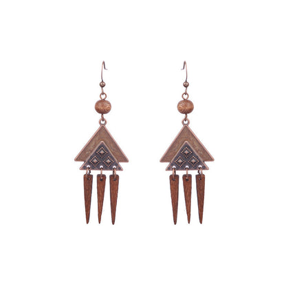 Pendientes de borlas hechos a mano con cuentas de madera bohemias