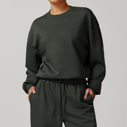 Women’s Casual Solid Color Long-Sleeve Sweatshirt