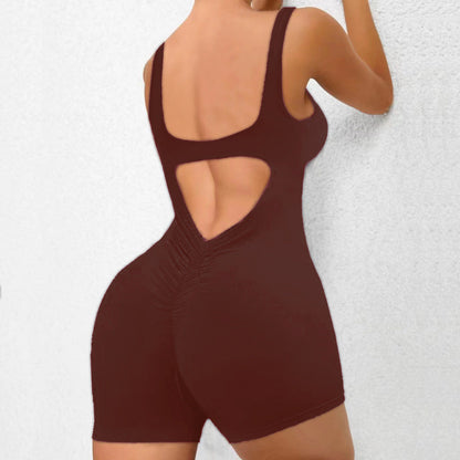 Combinaisons sans manches sexy de couleur unie pour femmes