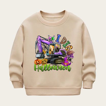 Kids Toddler Boys Girls Casual Halloween Print Fleece Sweatshirts