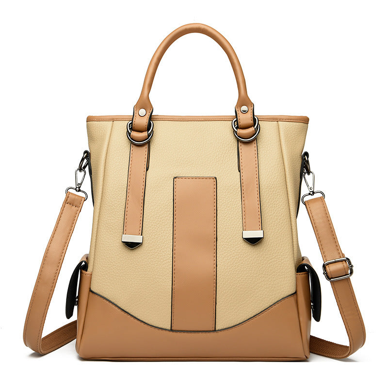 Sac seau décontracté à la mode pour femmes, grande capacité, couleur contrastée