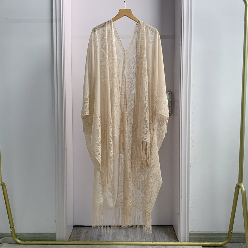 Chal de encaje de verano para mujer, moda estilo bohemio