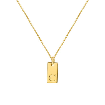 Collar con colgante de letra inglesa sencilla a la moda para mujer