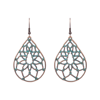 Boucles d'oreilles à pompons créatives de style ethnique bohème rétro