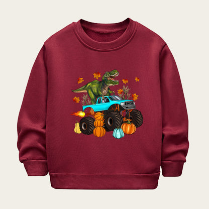 Kids Toddler Unisex Fleece Halloween Print Sweatshirts
