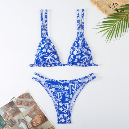 Summer Sexy Women Floral Print Bikini Swimwear