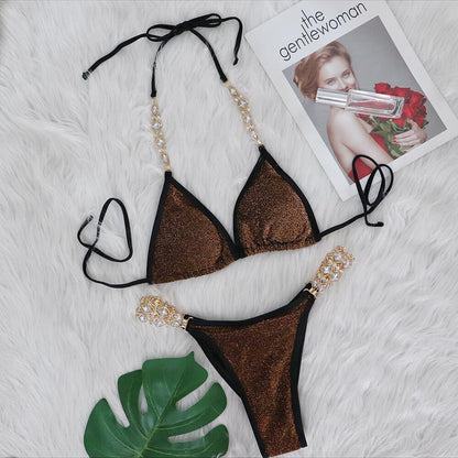 Women's Rhinestone Bikini for Beach Vacation
