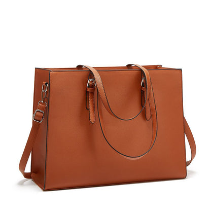 Women Large Capacity Laptop Tote Bag in PU Material