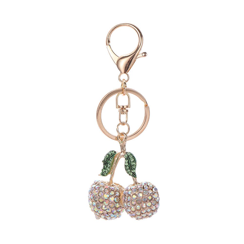 Creative Rhinestone Cherry Fruit Key Chain