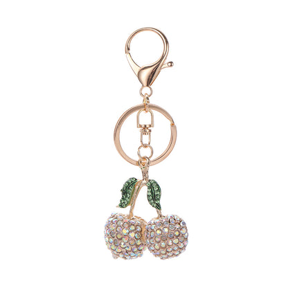 Creative Rhinestone Cherry Fruit Key Chain