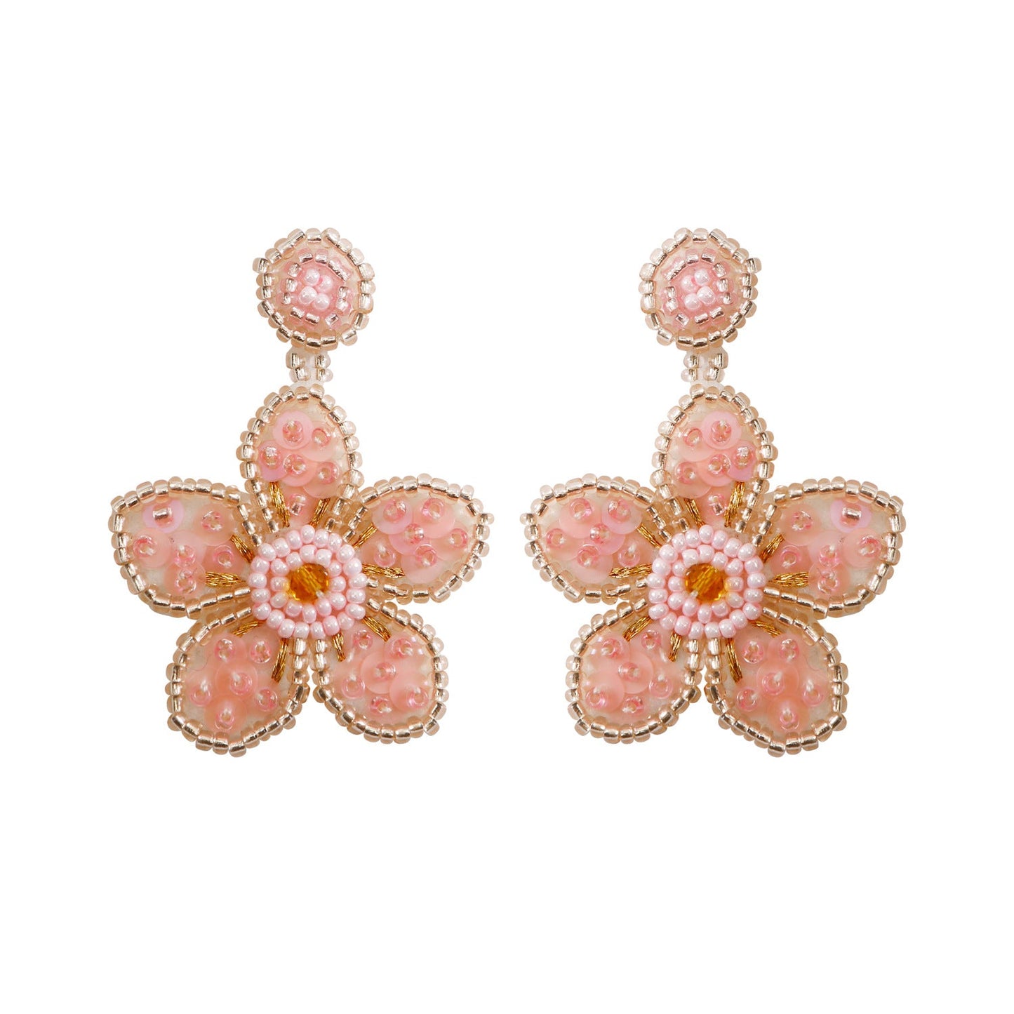 Boucles d'oreilles bohèmes en perles florales pour femmes