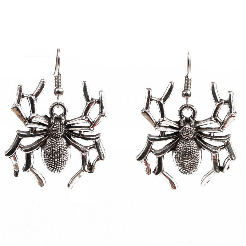 Pendientes de calavera exagerada para nudillos de Halloween para mujer