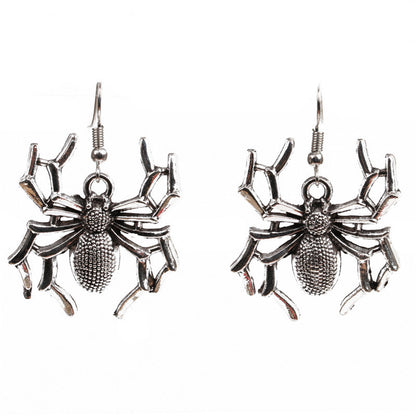 Pendientes de calavera exagerada para nudillos de Halloween para mujer