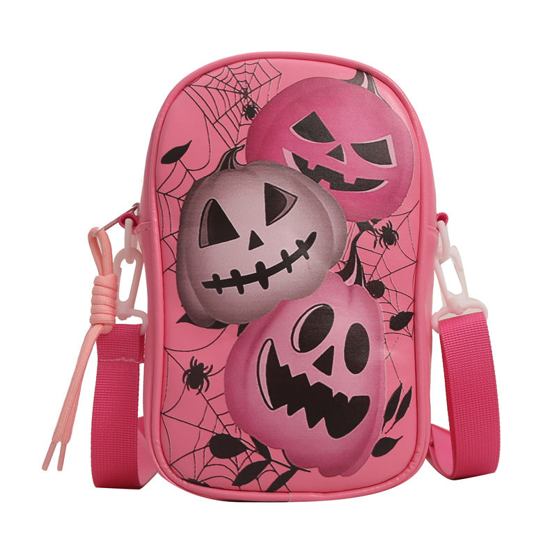 Parodia de Halloween: Diablo, bolsa para teléfono móvil, caricatura