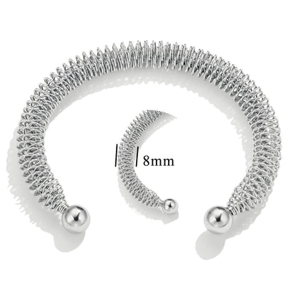 Women Bohemian Titanium Steel Spring Adjustable Bracelet