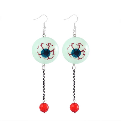 Halloween Women Fashion Exaggerated Resin Skeleton Earrings