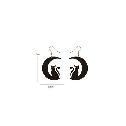 Pendientes colgantes de acrílico gótico oscuro para mujer de Halloween