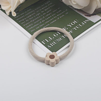 Women Fashion Solid Color High Elastic Rubber Hair Ring